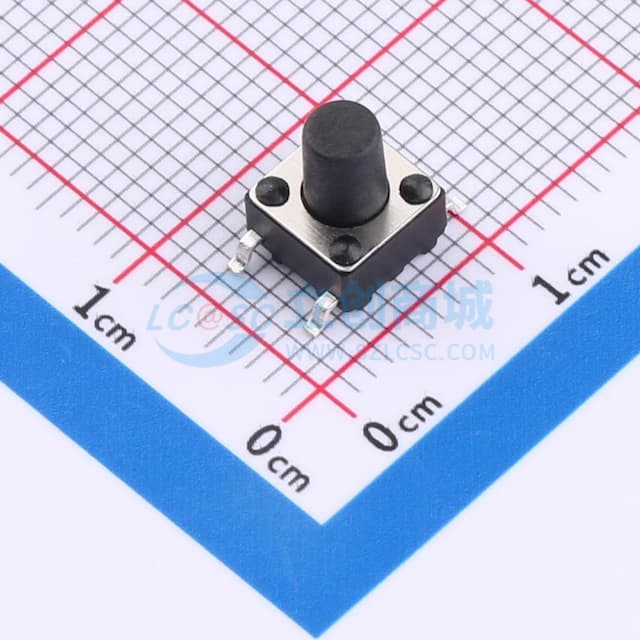 6*6*8贴片编带轻触开关280gf黑色实物图