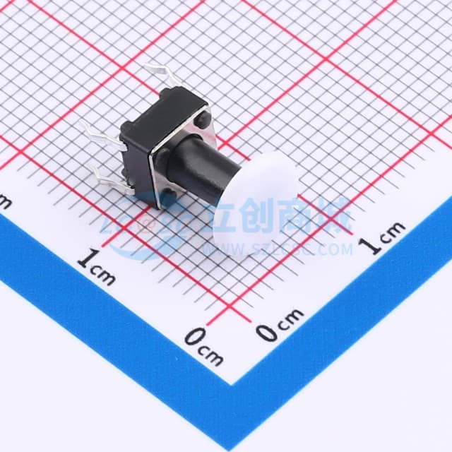 6*6*11φ8×1白帽轻触开关280gf实物图