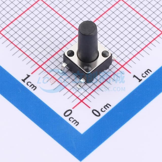 6*6*11.5贴片编带轻触开关280gf黑色实物图
