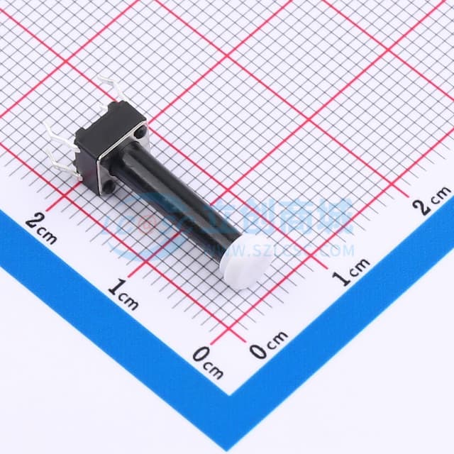 6*6*19.5φ5×1白帽轻触开关280gf实物图