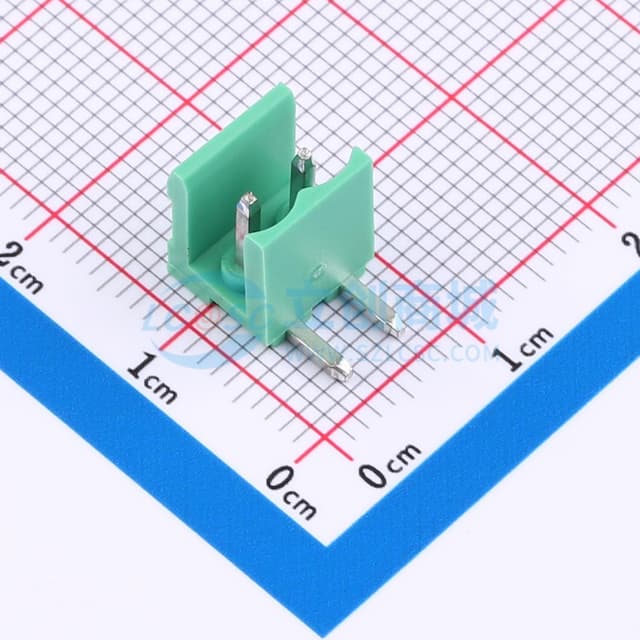 1x2P 3.96mm 排数:1 每排P数:2实物图