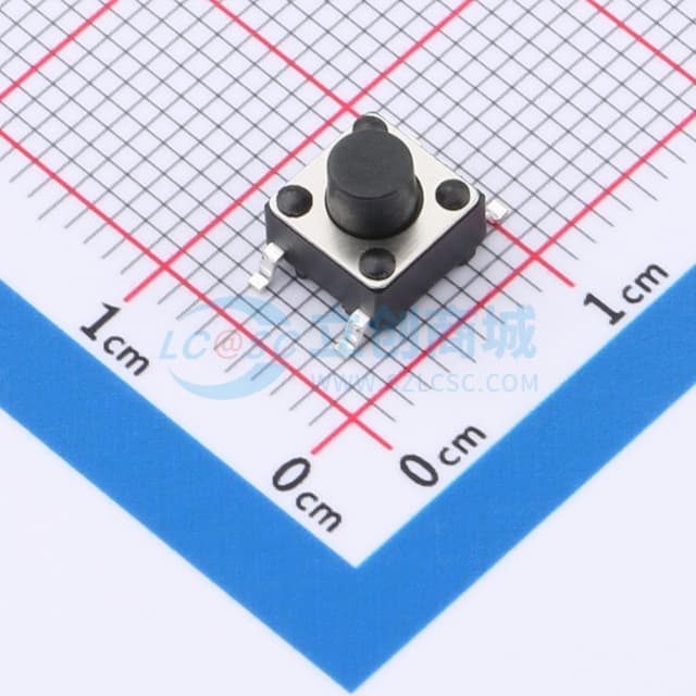 6*6*6贴片编带轻触开关280gf黑色实物图