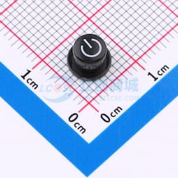 黑色键帽、白色移印电源符号配6*6轻触开关/自锁开关缩略图