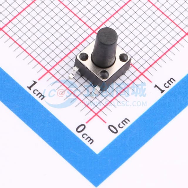 6*6*10贴片编带轻触开关280gf黑色实物图