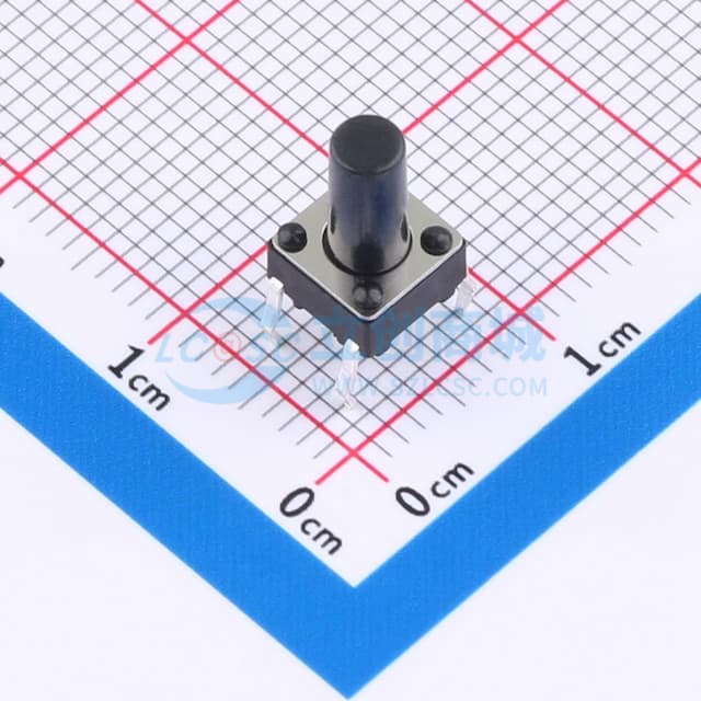 6*6*10.5直插轻触开关280gf实物图