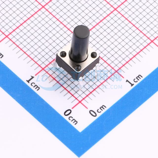 6*6*11.5直插轻触开关250gf实物图