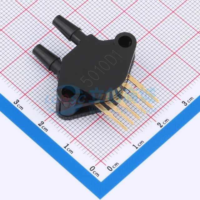 differential pressure，SIP-6，2 ports，0-10kPa(0-1.45psi)，0.2-4.7V Output MPX5010DP实物图