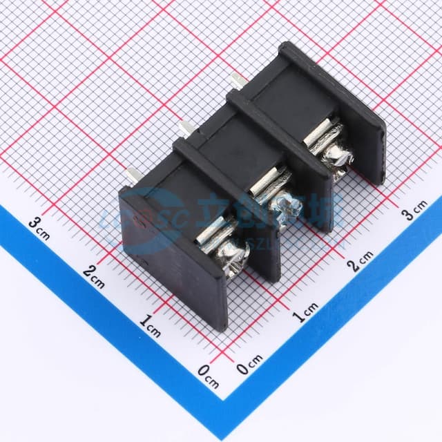 9.5mm 1x3P 每排P数:3 排数:1 直针 中脚实物图
