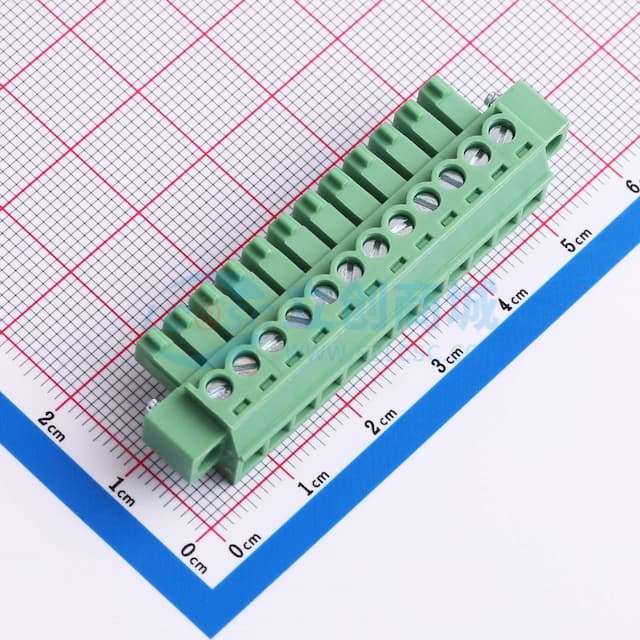 3.81mm 1x12P 排数:1 每排P数:12 螺丝固定实物图