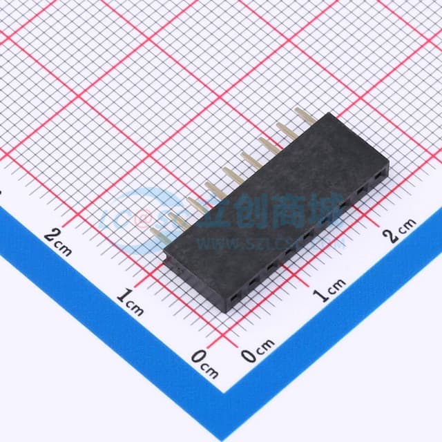2.54FH H8.5 1x9Pin 180度 Y型 PC3.2 6T实物图
