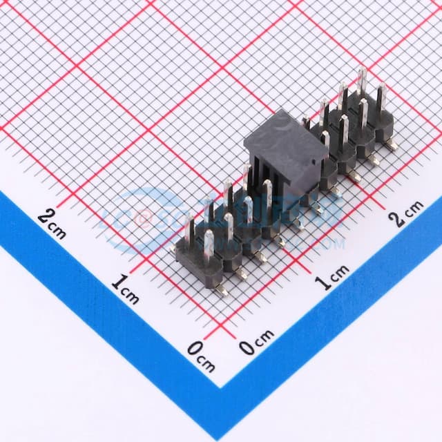 2x10P 间距:2.54mm 方针 弯插实物图