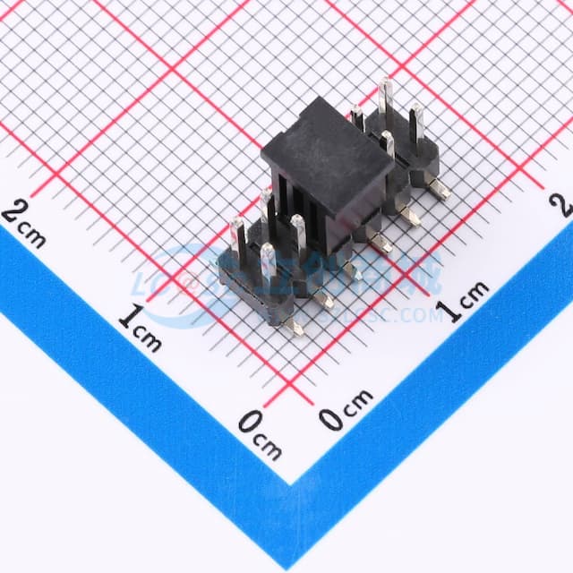 2x6P 间距:2.54mm 方针 弯插实物图