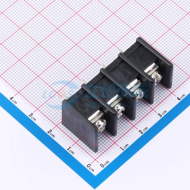 9.5mm 1x4P 每排P数:4 排数:1 直针 中脚实物图