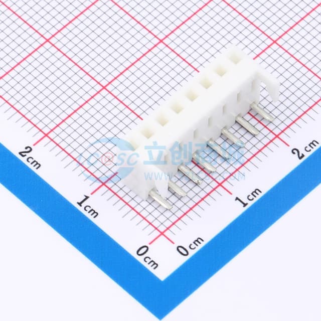 1x8P 间距:2.54mm 弯插 【插件】实物图