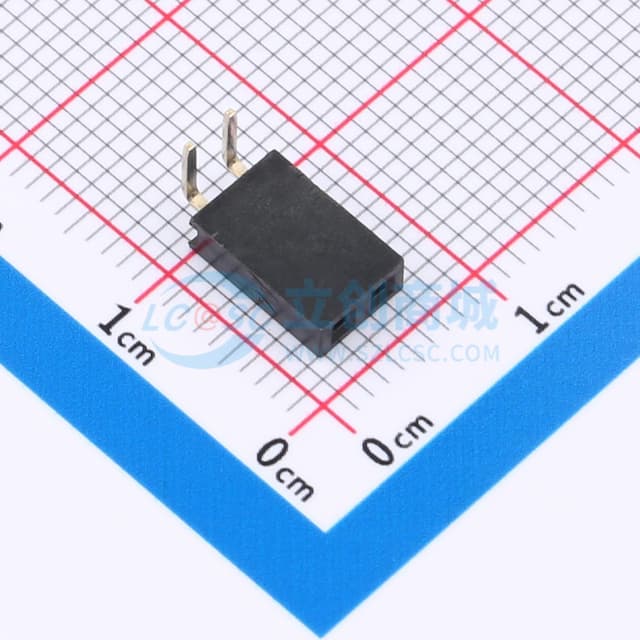 2.54FH H8.5 1x2Pin 90度 Y型 PC3.2 PB10.2 6T实物图