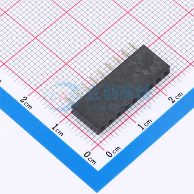 2.54FH H8.5 1x9Pin 180度 Y型 PC3.2 6T实物图