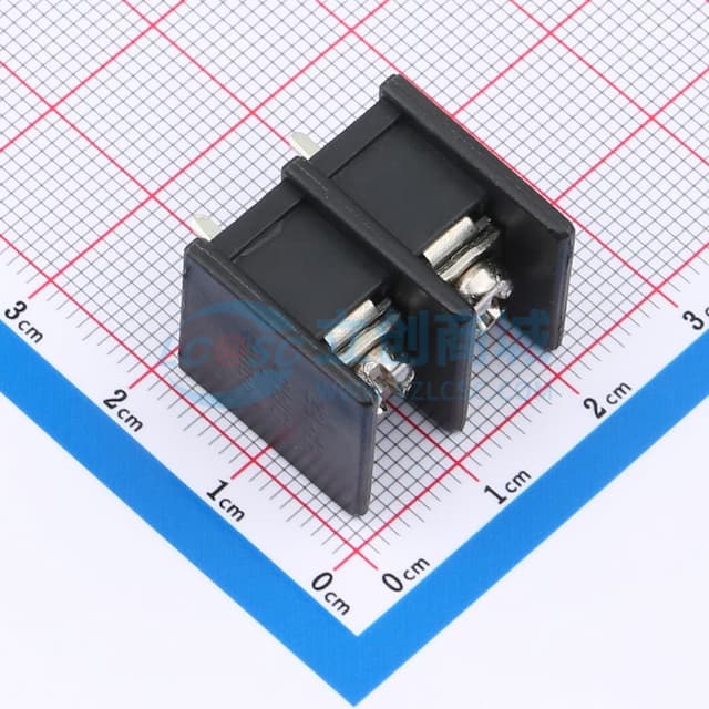 9.5mm 1x2P 每排P数:2 排数:1 直针 中脚实物图