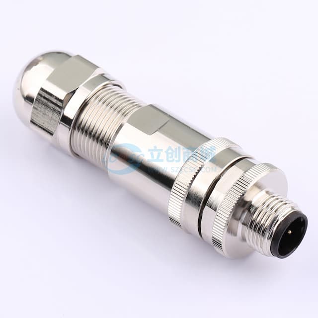 电缆到电缆、4针、可密封、信号、电缆安装、反性别M12连接器实物图