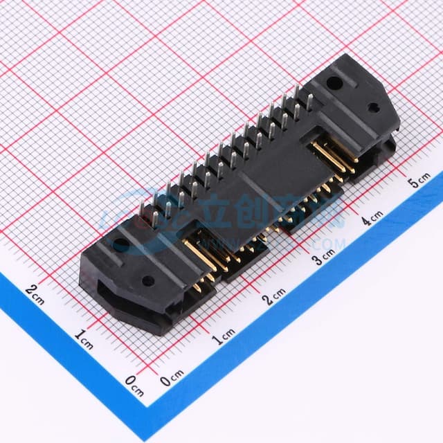 2x13P 间距:2.54mm 弯插实物图
