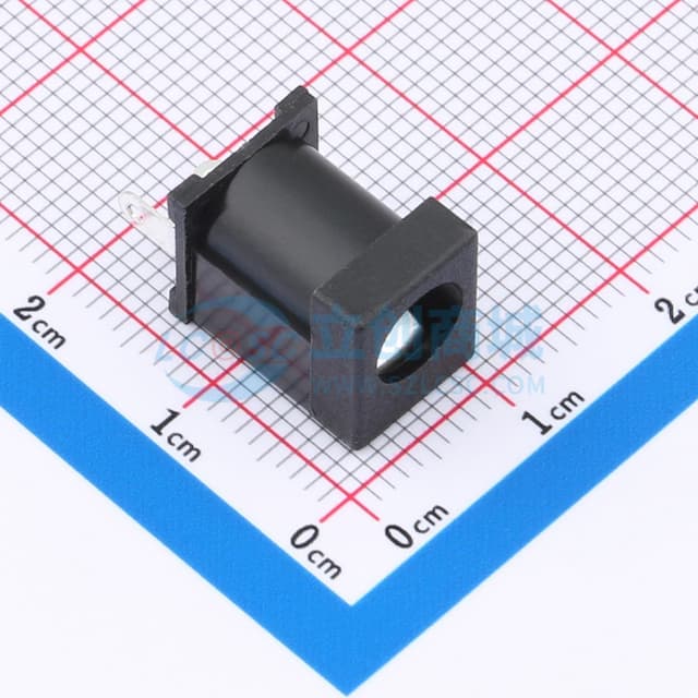 【插件】DC电源插座 内径:2mm 外径:6.4mm实物图