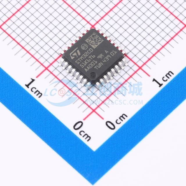 32位Arm Cortex-M0+ MCU，64 KB闪存，12 KB RAM，2个USART，定时器，ADC，通信接口，2 - 3.6V实物图