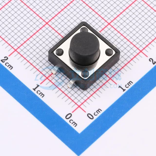 12*12*7mm 立贴 轻触开关实物图