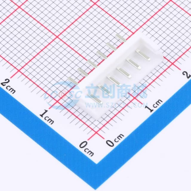 1x6P 间距:2.5mm 系列:EH 【插件】实物图
