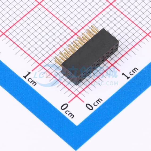 间距:1.27mm 2x9P 直插 【插件】实物图