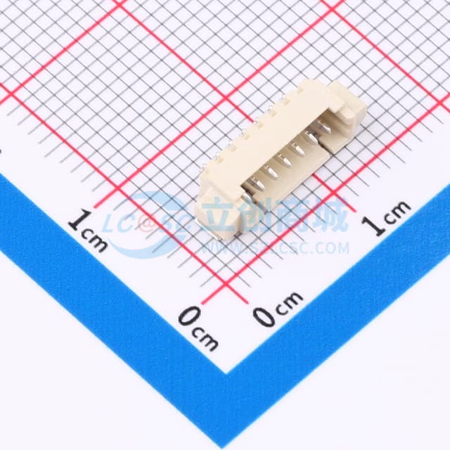 1x7P 间距:1.25mm 卧贴 系列:PicoBlade(MX 1.25)实物图