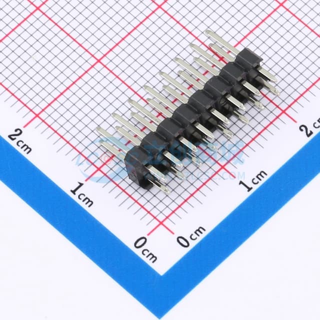 2x8P 间距:2.54mm 方针 直插 【排针】实物图