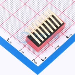 拨码开关红色08P-90度插脚4PIN间距2.54mm立式侧插侧拨8位DIP 【拨码】缩略图