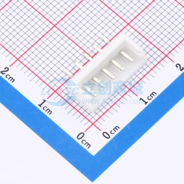 白色 1x5P 间距:2.5mm 直插【插件】实物图