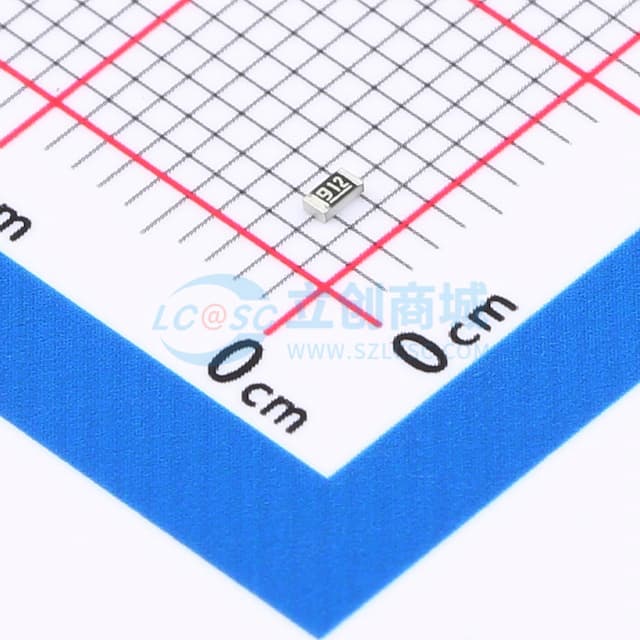 9.1kΩ ±1% 100mW 厚膜电阻实物图