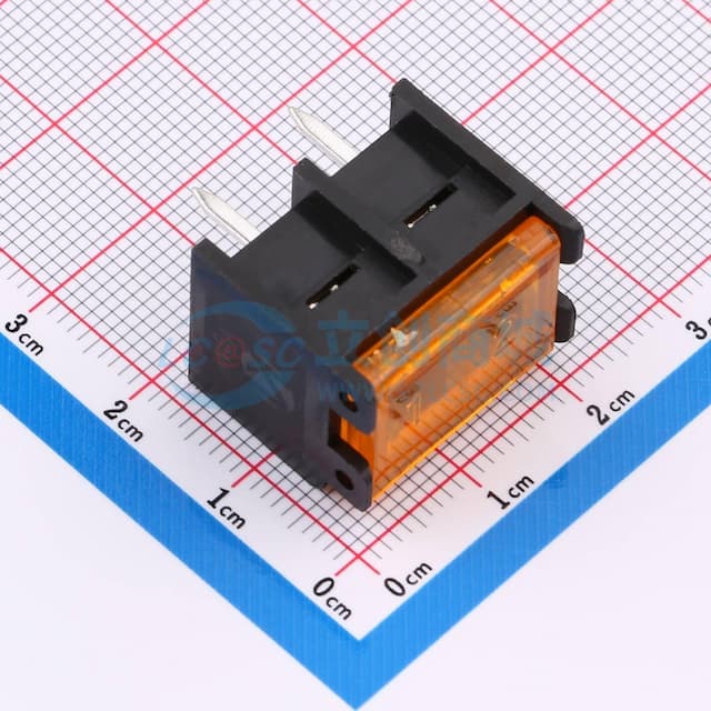 9.5mm 1x2P 直插 边脚 排数:1 每排P数:2 【栅栏】实物图