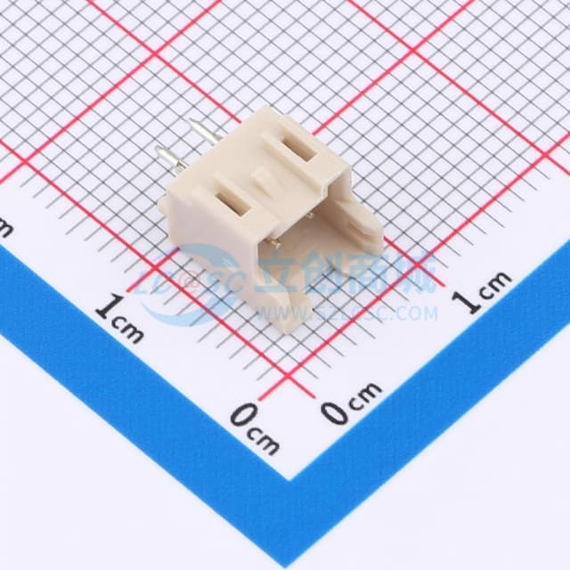 系列:XA 间距:2.5mm 1x2P【插件】实物图