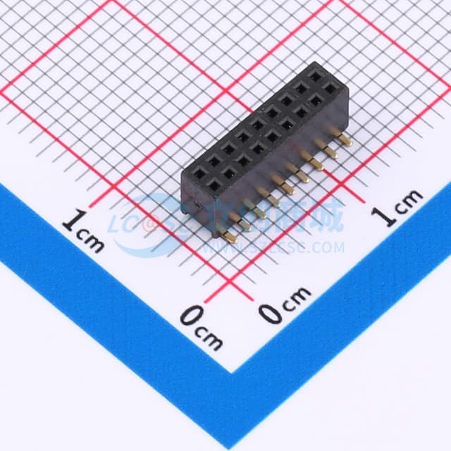 间距:1.27mm 2x9P 立贴实物图