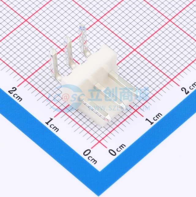 1x3P 间距:3.96mm 弯插 系列:VH【插件】实物图