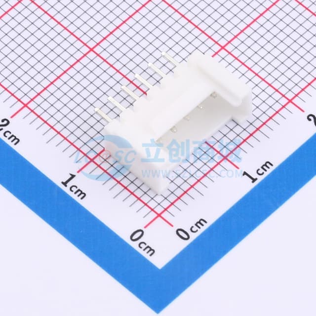 1x6P 间距:2mm 直插 【插件】实物图