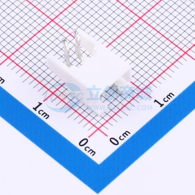 1x2P 间距:2.5mm 弯插 系列:XH 【插件】实物图