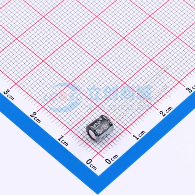100uF ±20% 10V 【引线】实物图