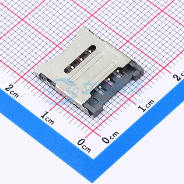 翻盖式 MicroSIM卡 卡座实物图