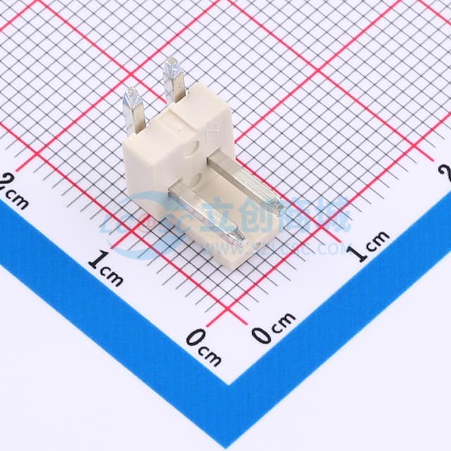 1x2P 间距:3.96mm 弯插 【插件】实物图