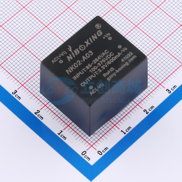 2W AC/DC模块电源，宽输入电压范围 【插件】实物图