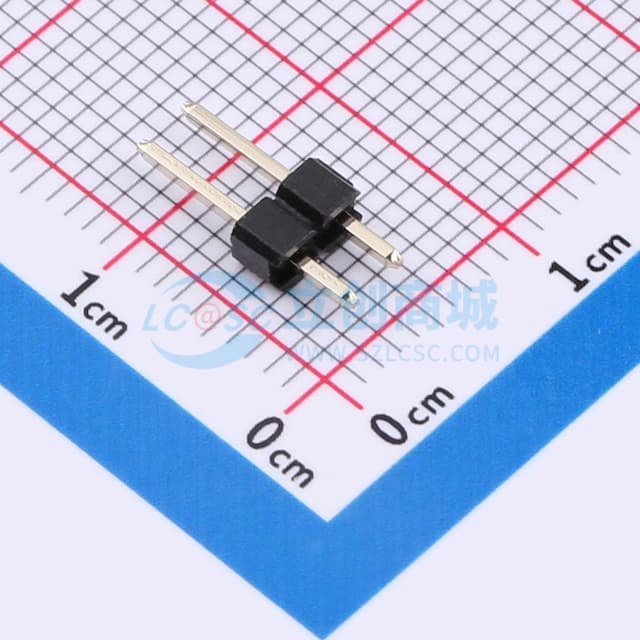 1x2P 间距:2.54mm 方针 直插 【排针】实物图