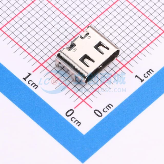 Type-C 母 卧贴实物图