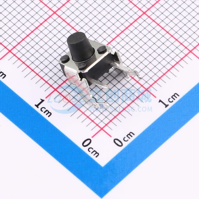 6*6*7mm 卧插 轻触开关 【插件】实物图