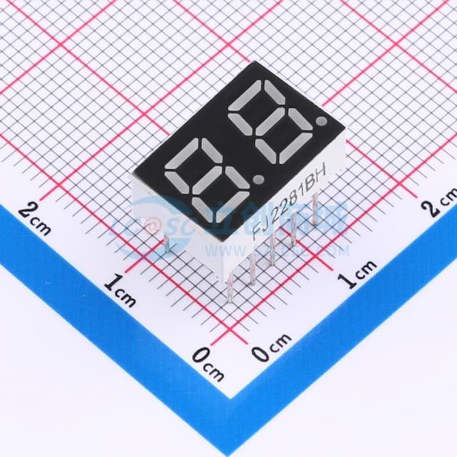 2位0.28英寸红色数码管 共阳极 【LE】实物图