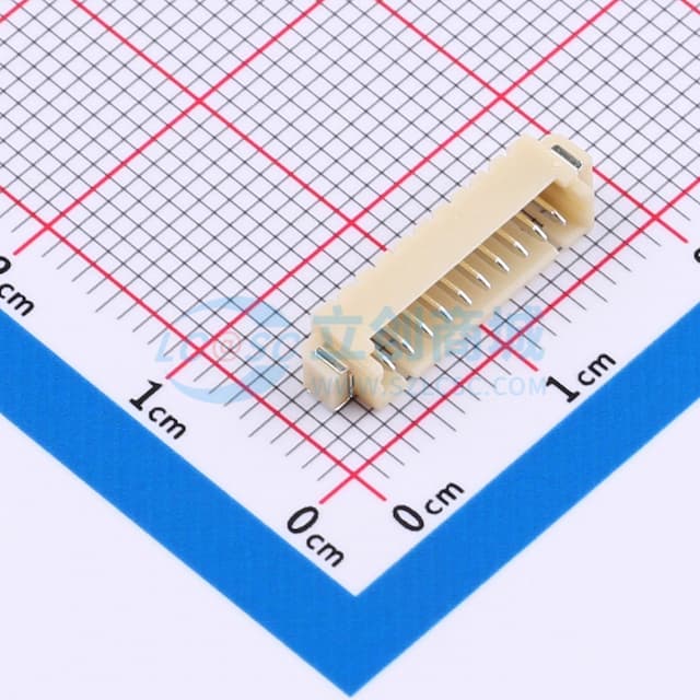 1x10P 间距:1.25mm 卧贴实物图