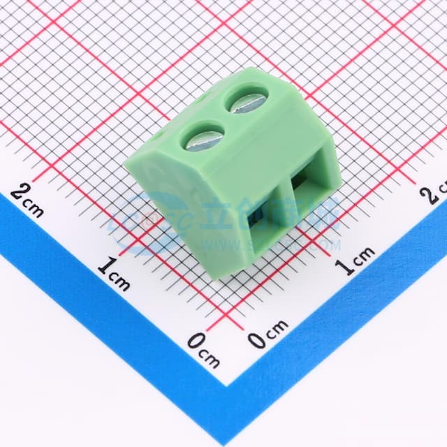 5.08mm 1x2P 排数:1 每排P数:2 直插 【插件】实物图
