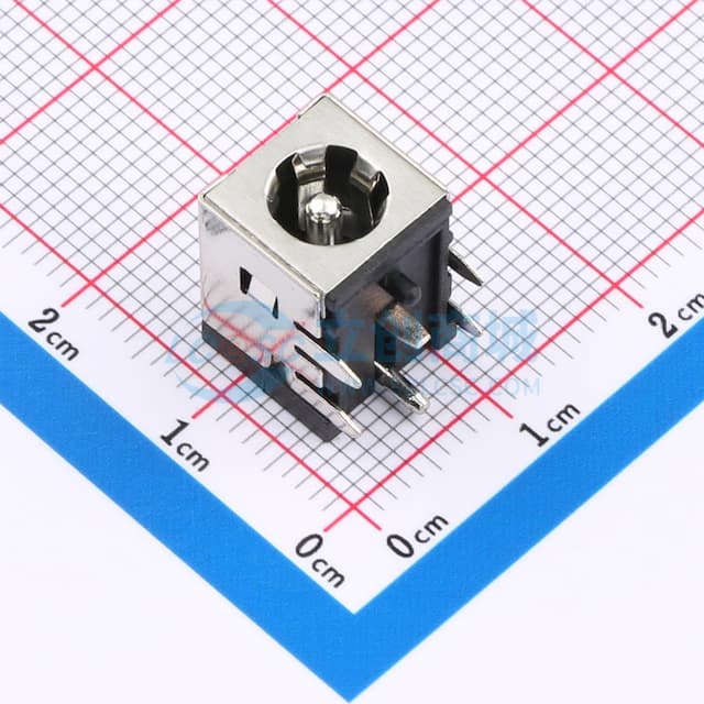 DC电源插座 内径:2mm 外径:6.45mm 【插件】实物图